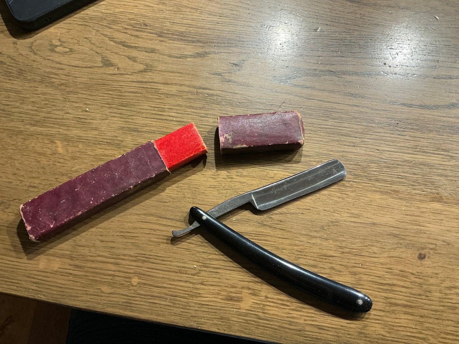 Vintage Scheermes met Doosje - Klassiek Scheren, Ophalen, Gebruikt, Overige typen