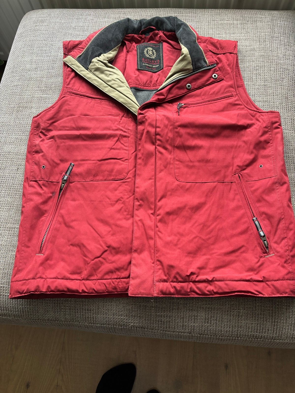 Baileys Casualwear Bodywarmer Heren Maat L Rood, Ophalen of Verzenden, Gedragen, Maat 52/54 (L), Rood