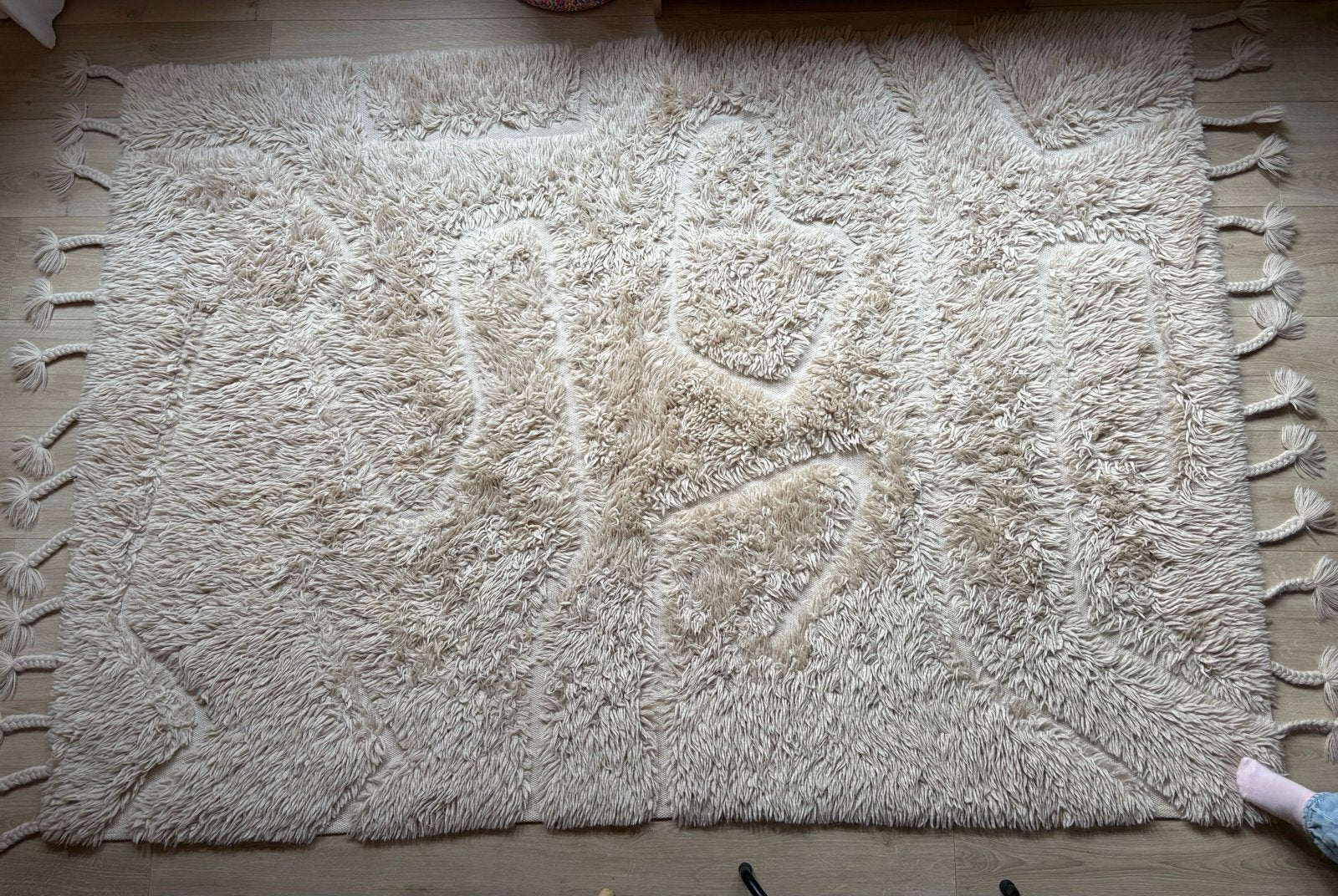 HKliving vloerkleed Limitless off white 140x200cm, Ophalen, 100 tot 150 cm, Beige, Zo goed als nieuw