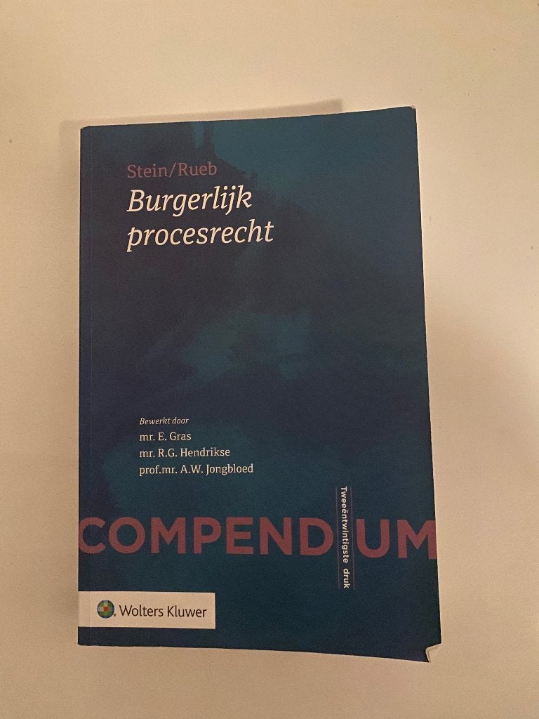 Burgerlijk Procesrecht Compendium, Boeken, Studieboeken en Cursussen, Ophalen of Verzenden, Alpha, Gelezen, WO