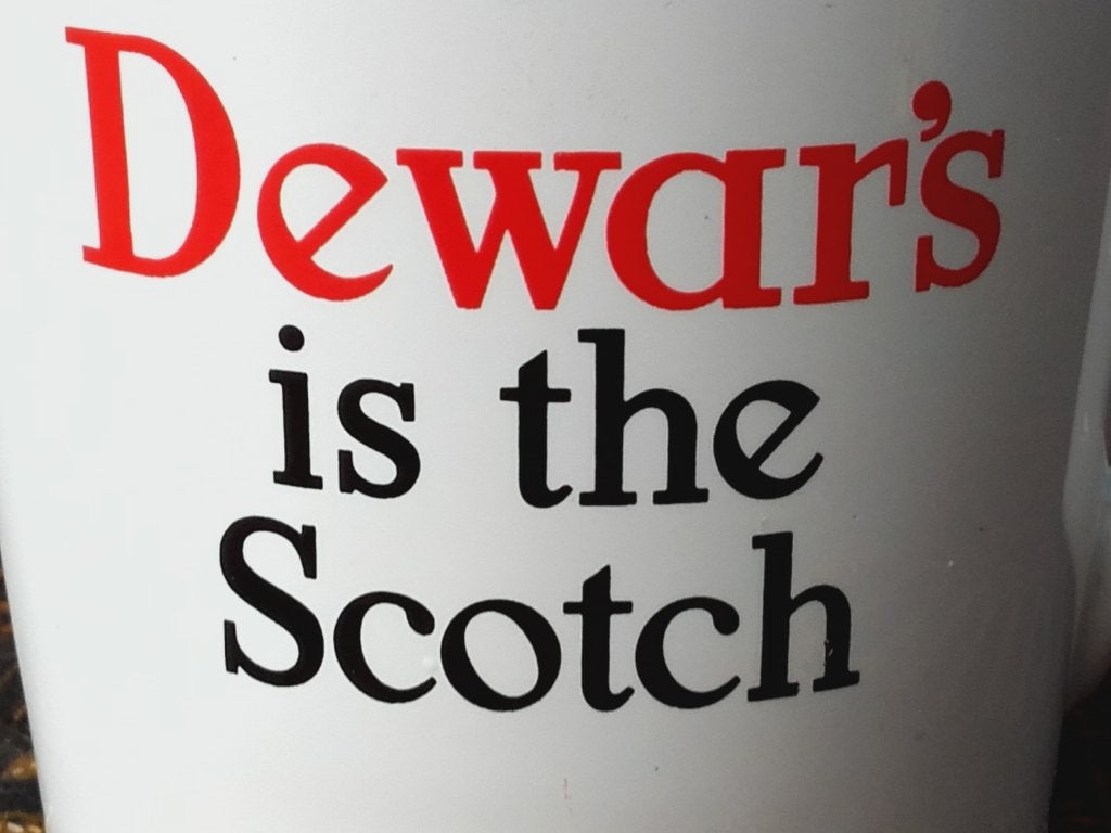 Mooie vintage Wade Dewar's whiskykan uit Engeland 16,5 cm., Ophalen of Verzenden