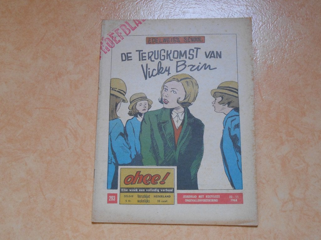 Ohee 293 De terugkomst van Vicky Brin 1968., Boeken, Stripboeken, Eén stripboek, Ophalen of Verzenden, Gelezen