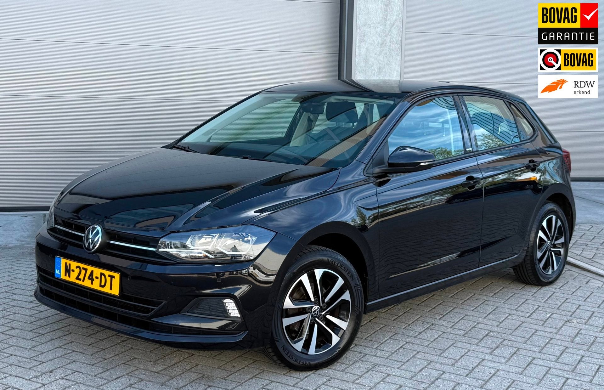 Volkswagen Polo 1.0 TSI Highline United 2021 Zwart NAP|APK, Auto's, Voorwielaandrijving, Gebruikt, Euro 6, Bedrijf