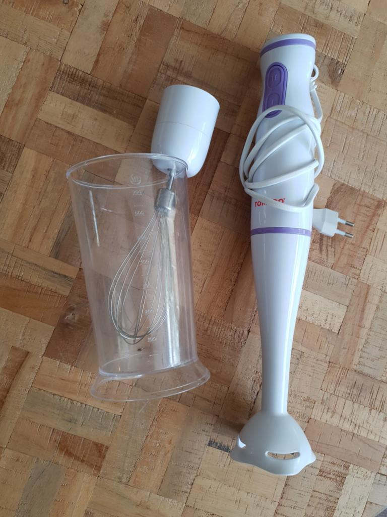 Tomado Staafmixer TM-5560 met garde en maatbeker, Minder dan 1 liter, Ophalen, Gebruikt, 2 snelheden
