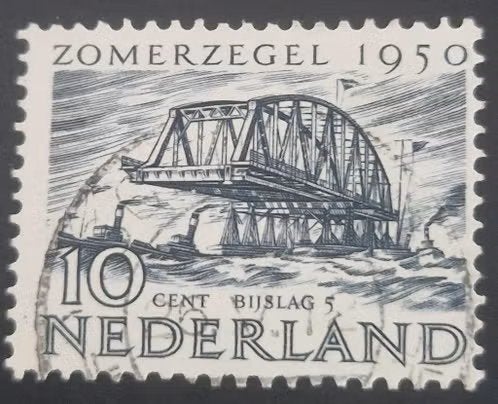 Nederland 1950 - nvph 554 - Zomerzegels - ab1, Verzenden, Na 1940, Gestempeld