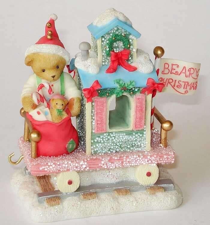 Cherished teddies Kersttrein, Ophalen of Verzenden, Zo goed als nieuw, Beeldje, Cherished Teddies