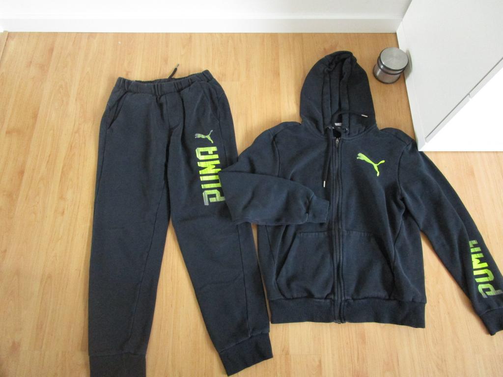 Puma maat S - broek + vest, Kleding | Heren, Sportkleding, Zo goed als nieuw, Algemeen, Maat 46 (S) of kleiner, Zwart, Ophalen of Verzenden