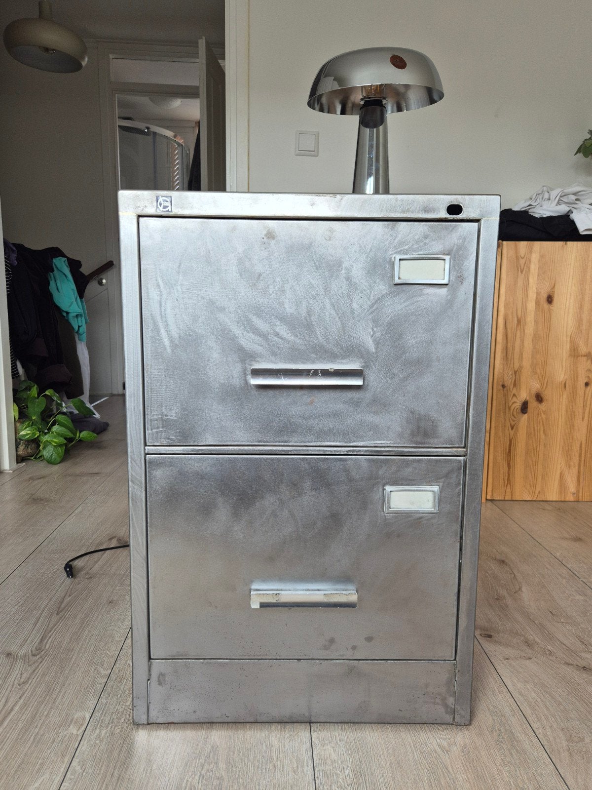 Stalen archiefkast van Gispen, rvs look, Huis en Inrichting, Ophalen, Gebruikt