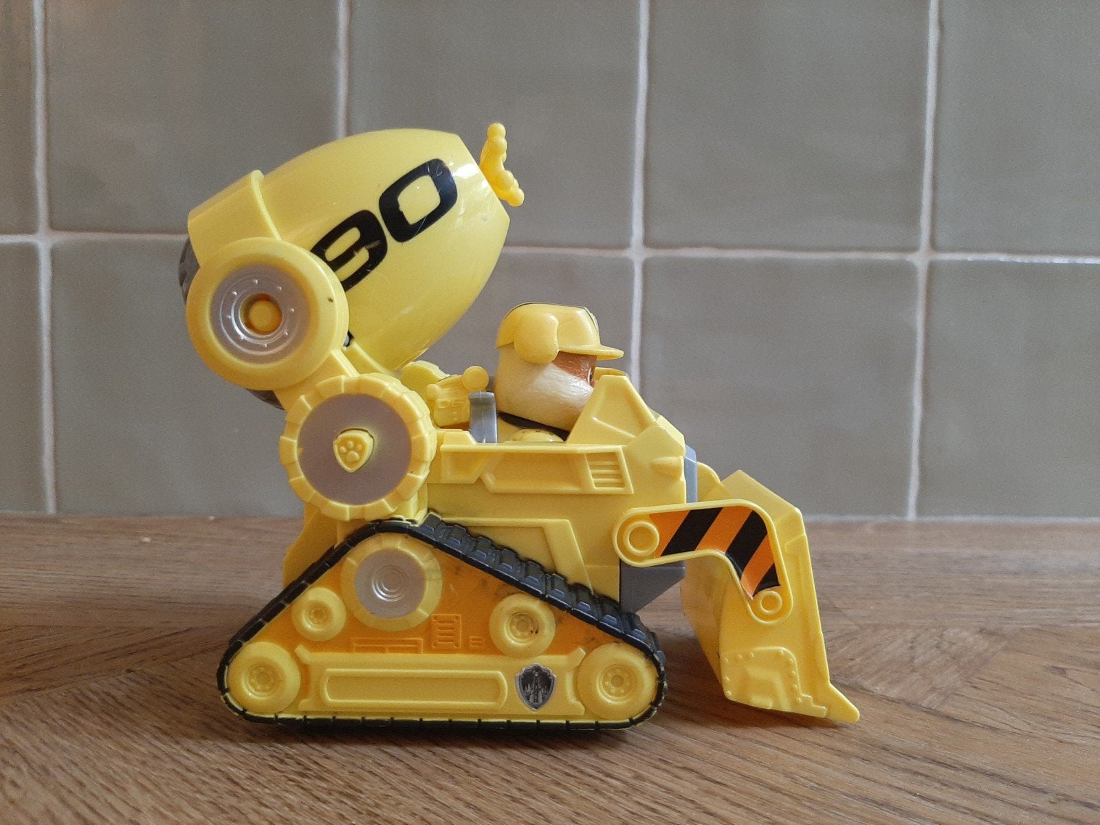 Paw Patrol Rubble met voertuig en lanceerfunctie, Ophalen, Gebruikt
