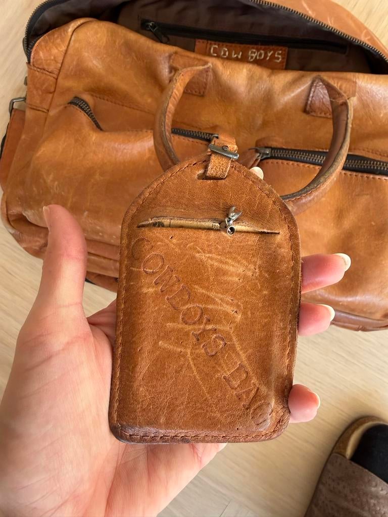 Cowboybag Leren Schoudertas / Handtas - Nog in goede staat, Sieraden, Tassen en Uiterlijk, Tassen | Damestassen, Ophalen of Verzenden