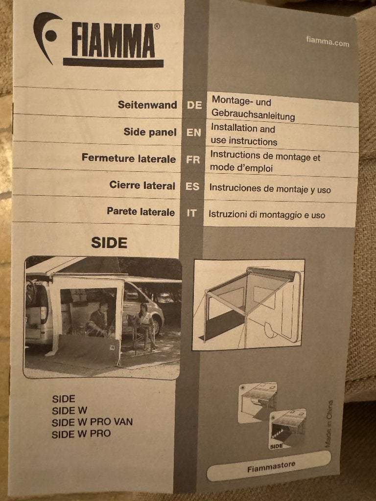 Fiamma Zijpaneel voor Luifel - Nieuwstaat, Ophalen, Nieuw