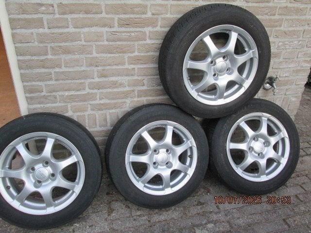 ANZIO lichtmetalen velgen 4x100 Dunlop 175 65 R 15, Auto-onderdelen, Ophalen, Gebruikt, 15 inch, 175 mm