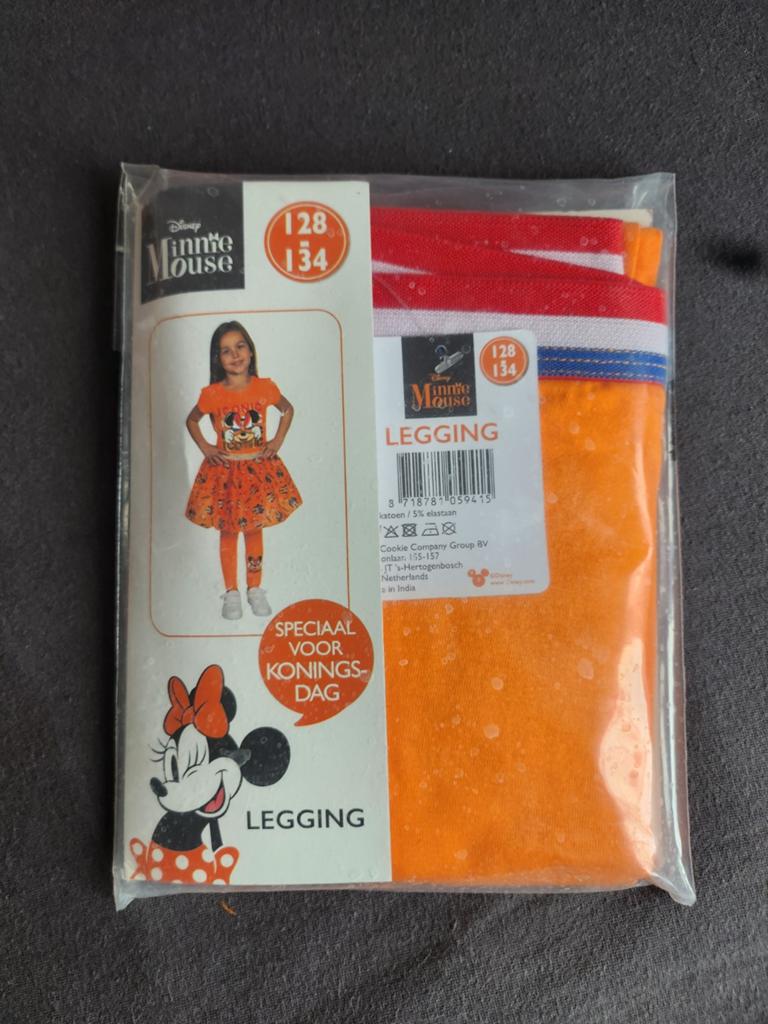 Disney oranje legging Minnie Mouse 128-134 NIEUW (iconic), Kinderen en Baby's, Kinderkleding | Maat 128, Ophalen of Verzenden
