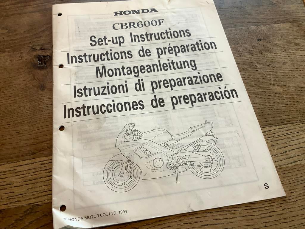 Honda CBR600F Handleiding - 1994, Motoren, Handleidingen en Instructieboekjes, Verzenden, Honda