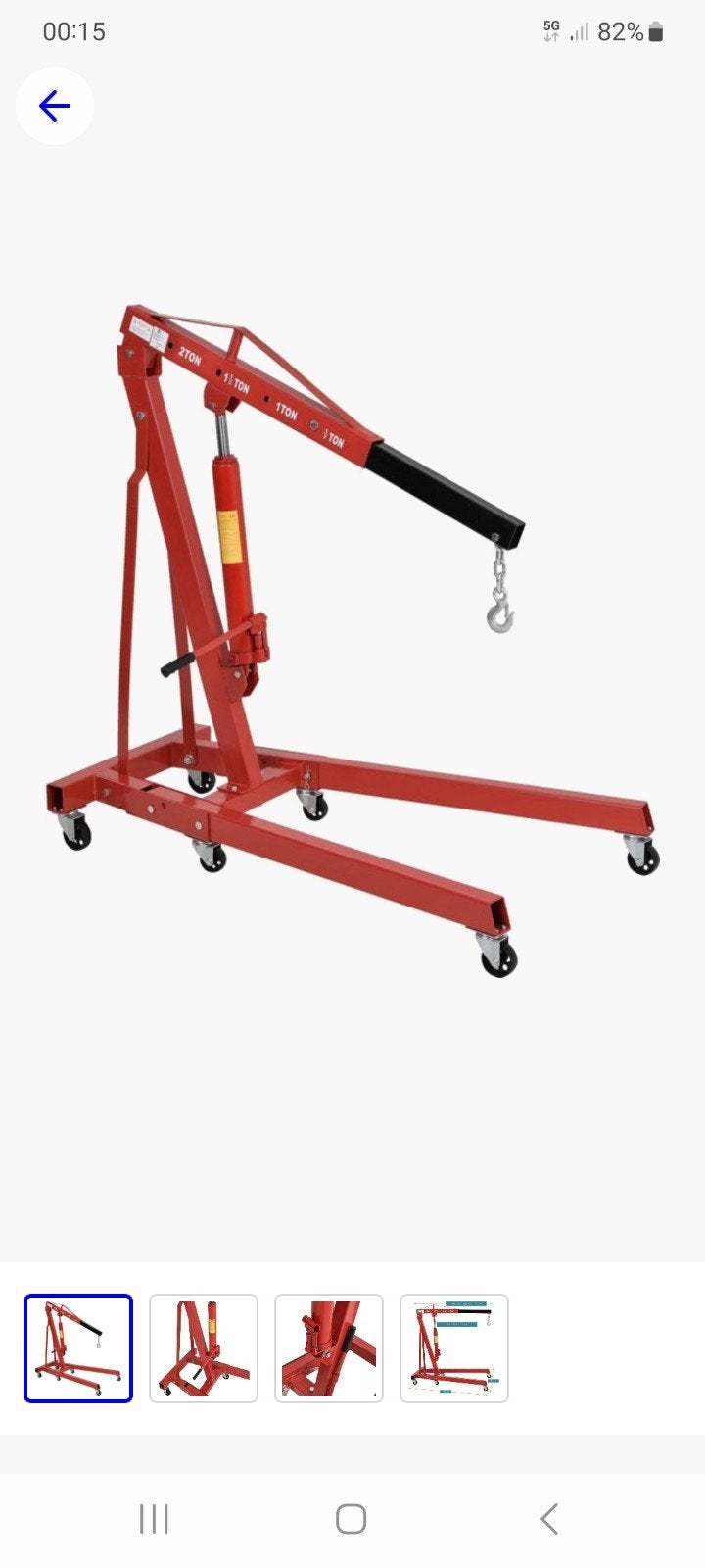 Motor Takel Werkplaatskraan 2 Ton NIEUW!, Auto diversen, Krikken, Ophalen, Nieuw, Hydraulisch, Garagekrik