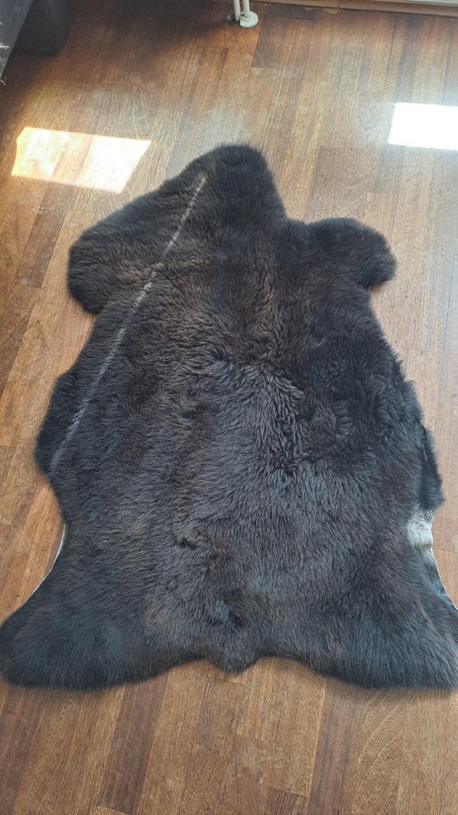 Schapenvacht, 100 tot 150 cm, Zwart, Zo goed als nieuw, Rechthoekig