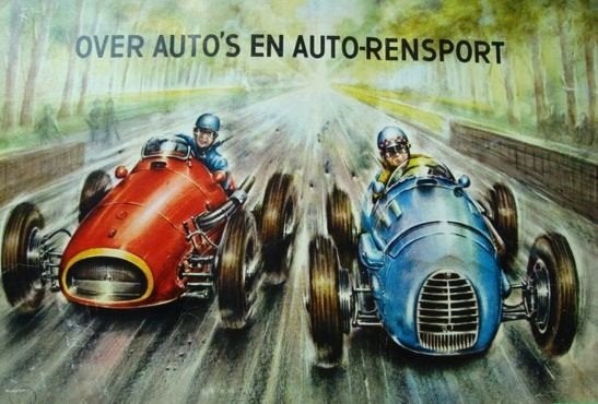 Over auto's en auto-rensport De geschiedenis v/d automobiel, Ophalen of Verzenden, Gelezen, Plaatjesalbum