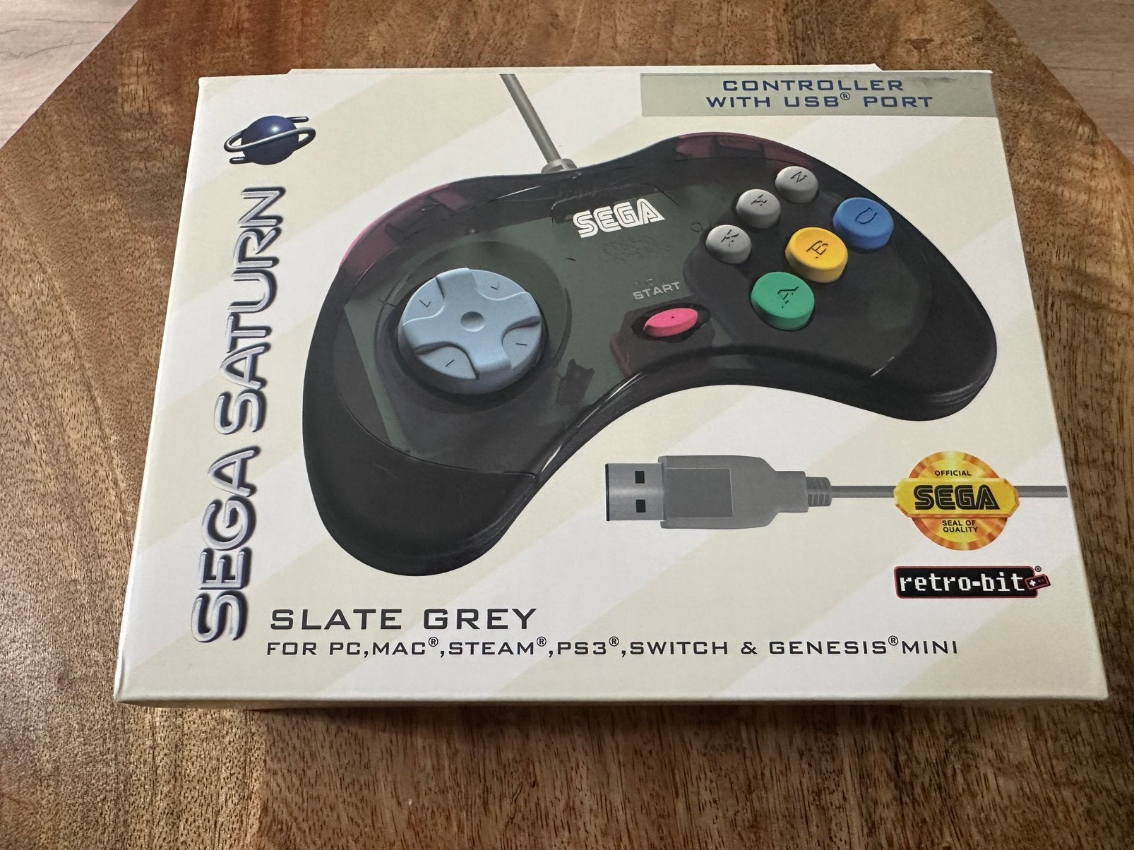 Sega Saturn Controller met USB Port (retro-bit), Spelcomputers en Games, Spelcomputers | Overige Accessoires, Gebruikt, Overige typen