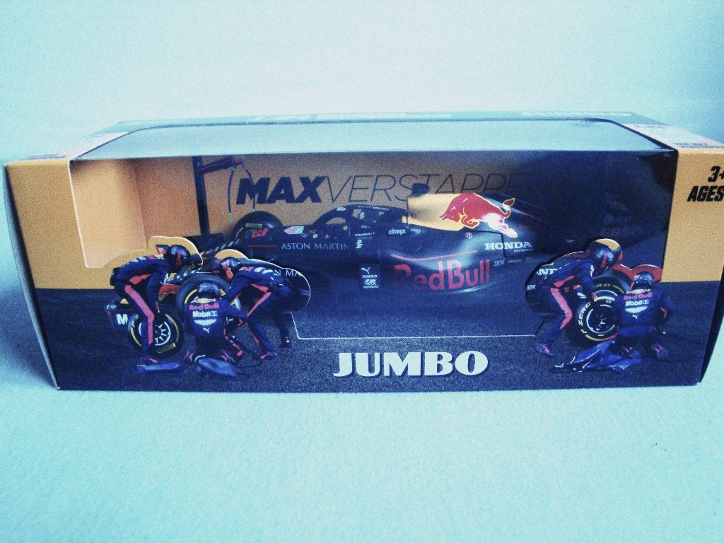 Jumbo Max Verstappen race auto 2020 RB16 Aston Martin, Ophalen of Verzenden, Nieuw, Auto, Bburago