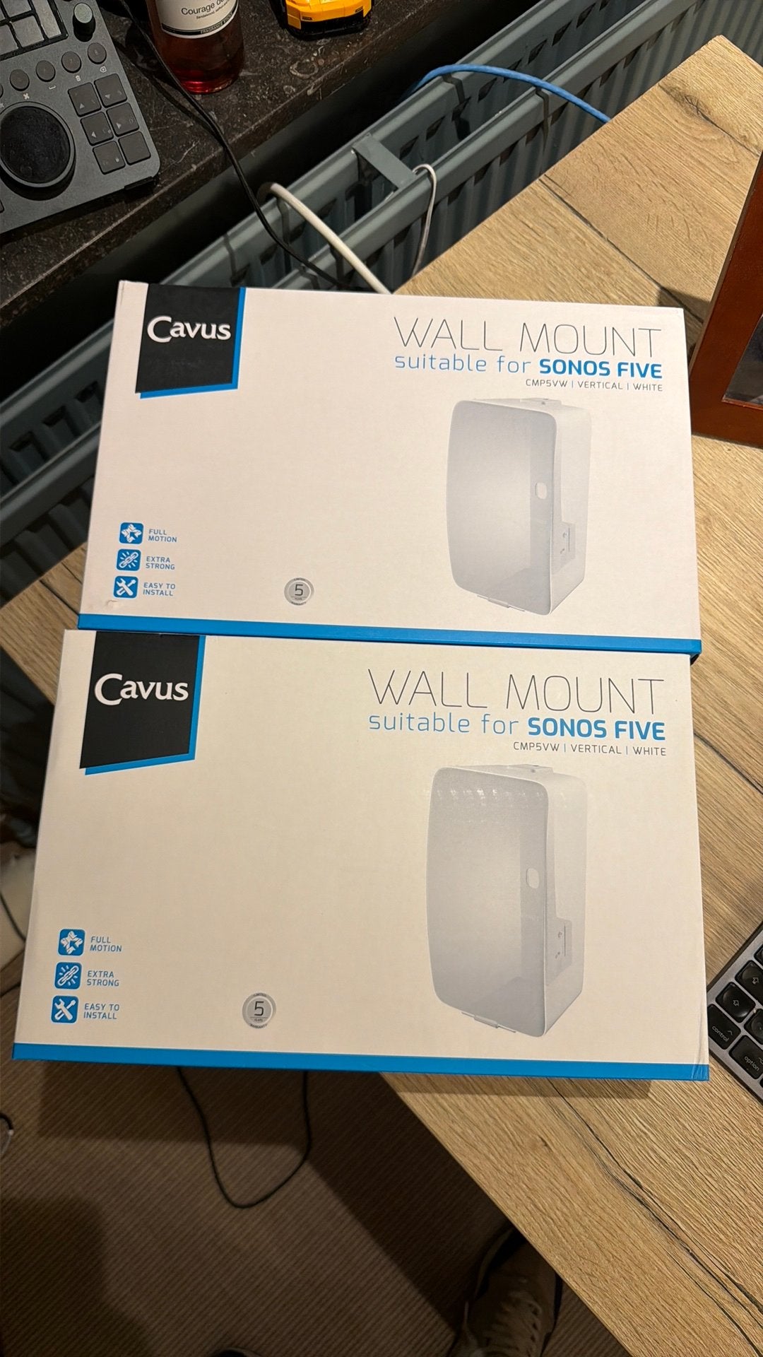 2x Cavus muurbeugel Sonos Five / Play:5 – wit, nieuw, Ophalen of Verzenden, Nieuw