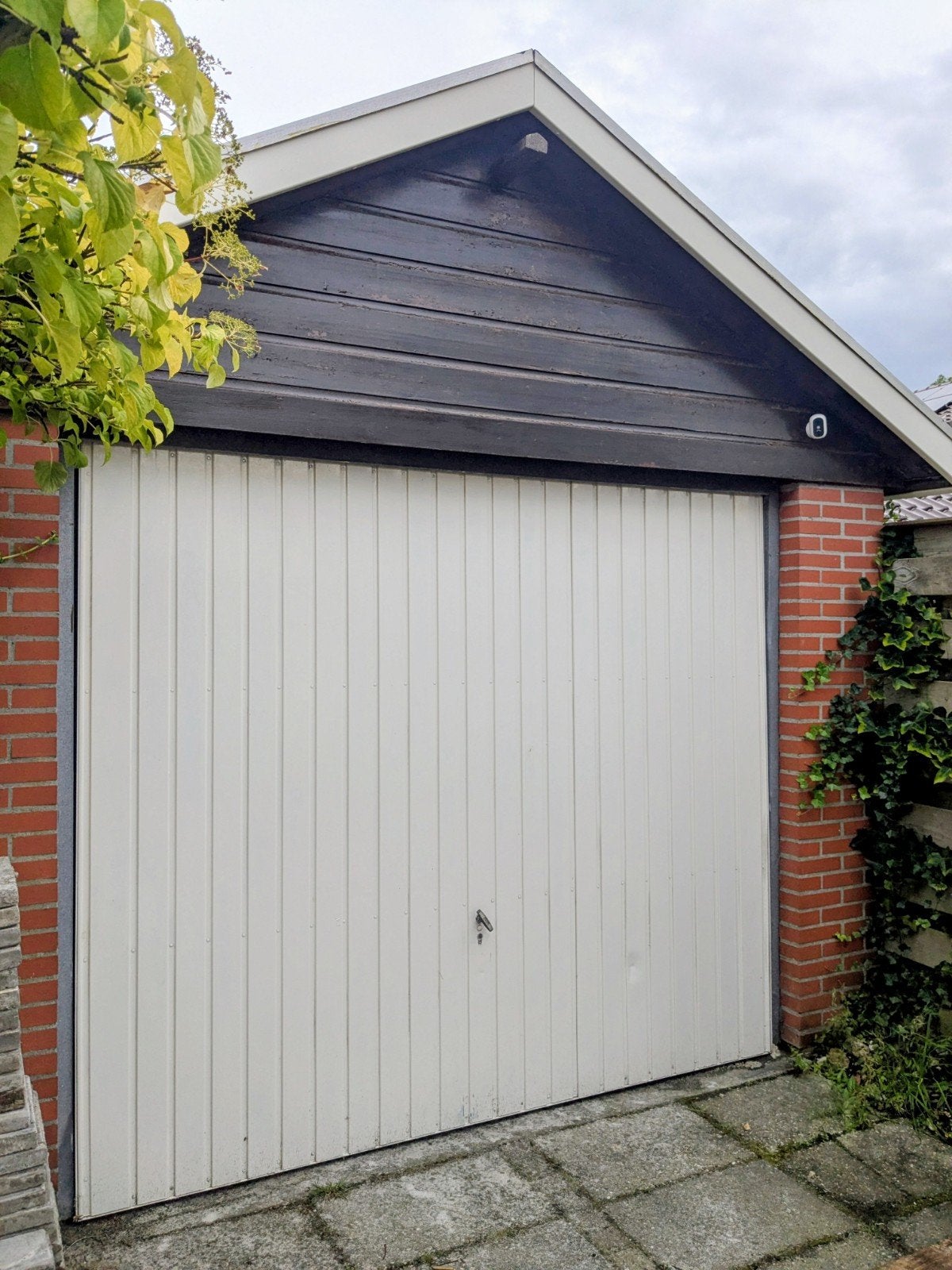 Siebau metalen garagedeur kanteldeur, wit, Doe-het-zelf en Verbouw, Deuren en Horren, Ophalen, Gebruikt