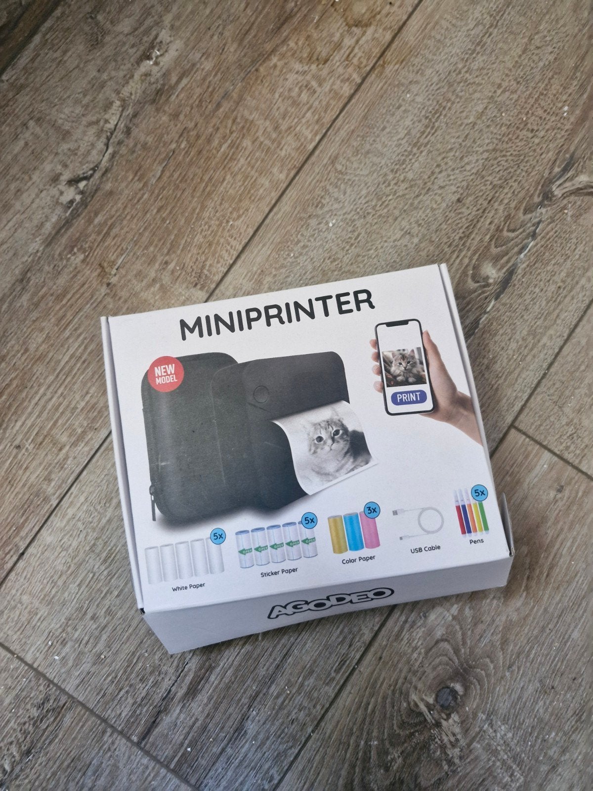 Nieuwe Agodeo Mini Printer - Draagbare Fotoprinter, Computers en Software, Printers, Agodeo, Fotoprinter, Ophalen of Verzenden