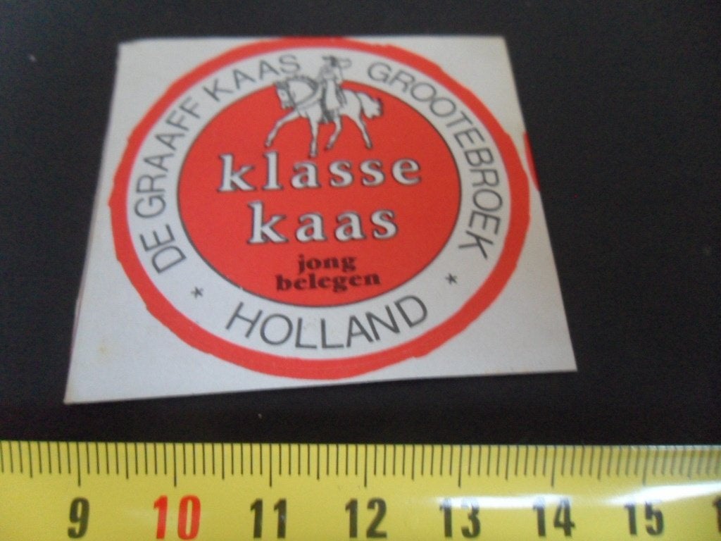 sticker grootebroek DE GRAAFF KAAS klasse kaas jong belegen, Ophalen of Verzenden, Zo goed als nieuw