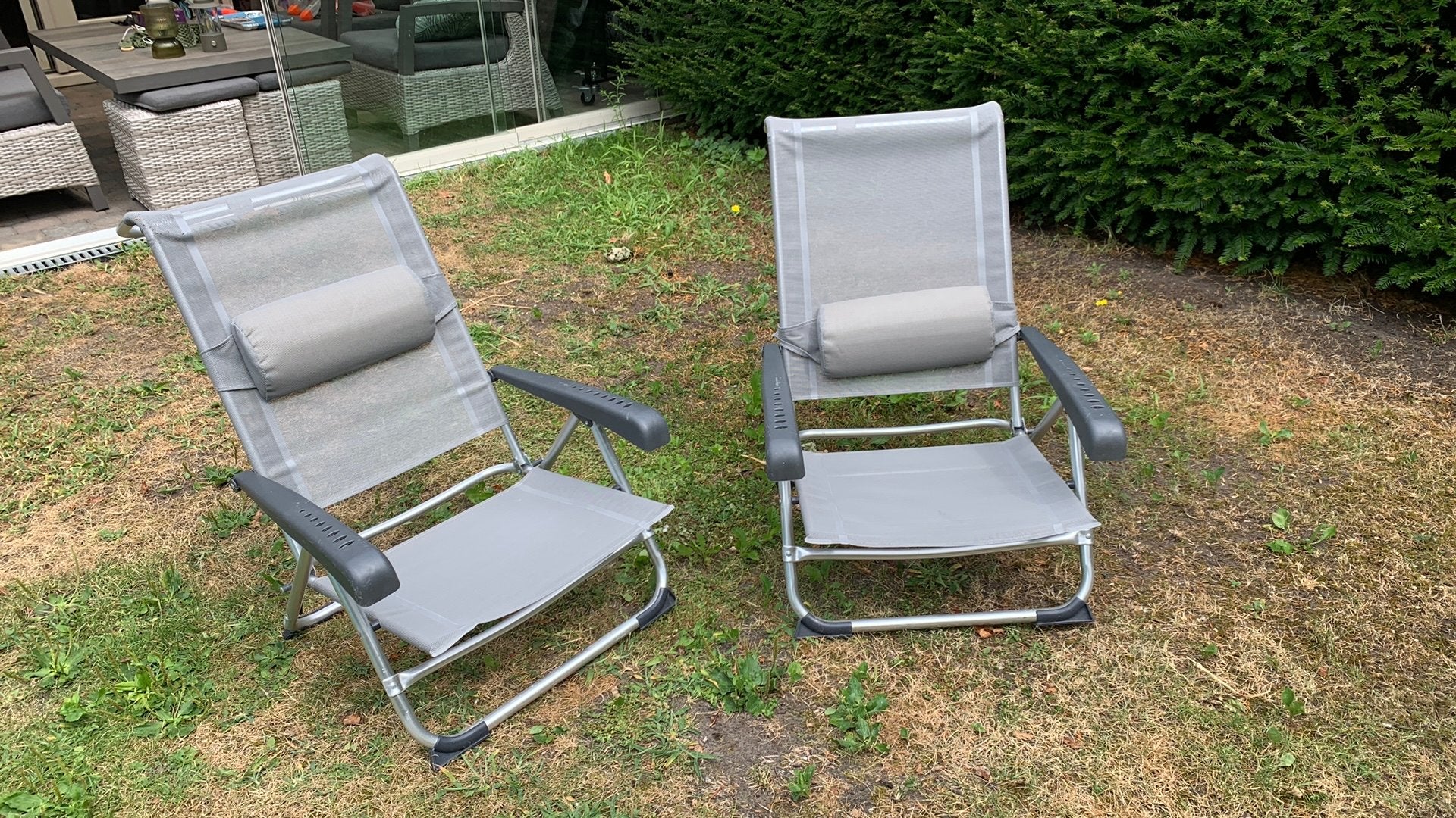 2 aluminium strandstoelen, Ophalen, Zo goed als nieuw, Campingstoel