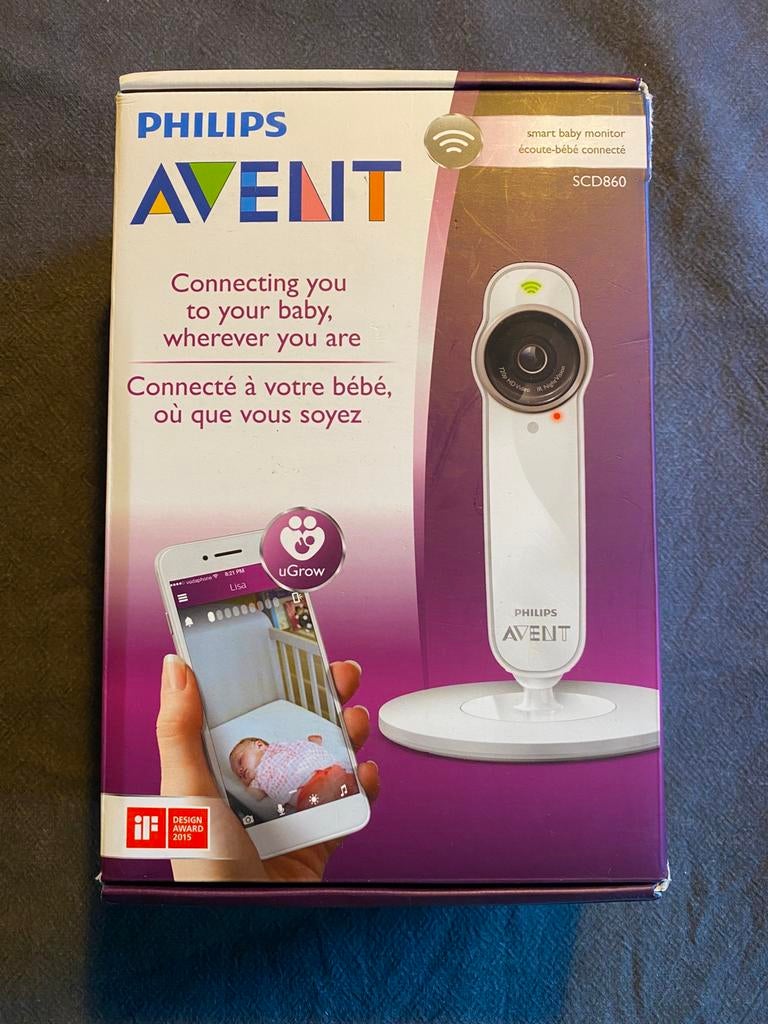 Philips Avent SCD860 babyfoon, Kinderen en Baby's, Babyfoons, Ophalen of Verzenden, Zo goed als nieuw, 250 meter of meer, Camera