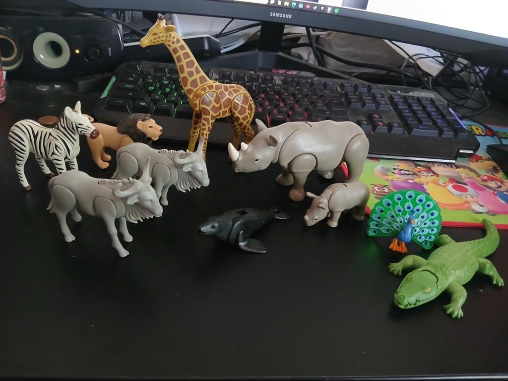 Playmobil dieren 84 stuks struisvogel neushoorn, Ophalen of Verzenden