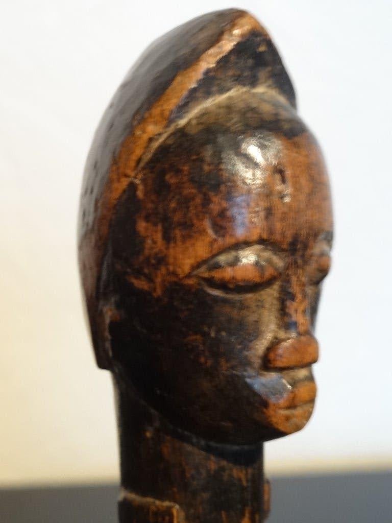 weefkatrol houder, heddle, Baule, baoule, H 18 cm, Antiek en Kunst, Houtsnijwerk, Minder dan 20 cm, Verzenden, Brutalistisch
