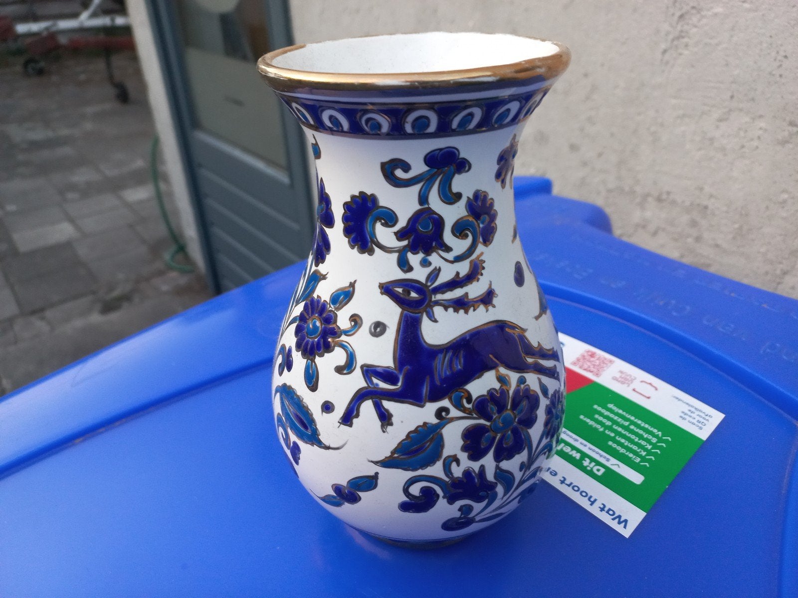 Handgemaakt vaasje van Dakas Ceramic, Rhodos Griekenland, Antiek en Kunst, Ophalen