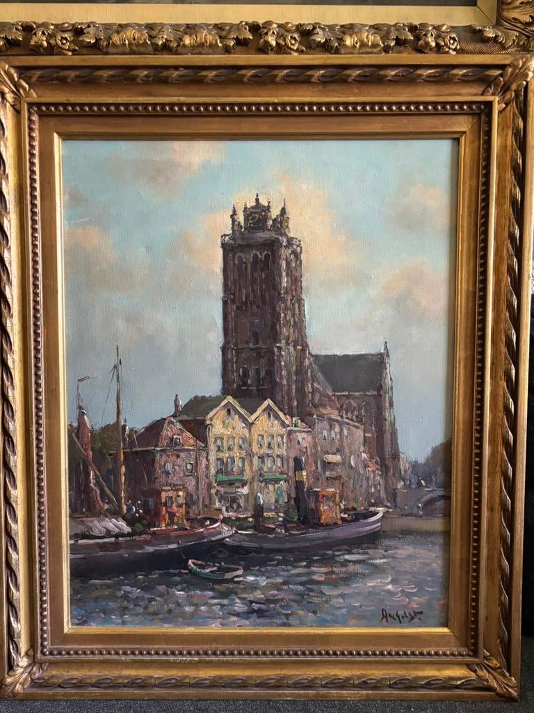 Arnout van Gilst Schilderij Kerk Dordrecht, Verzenden