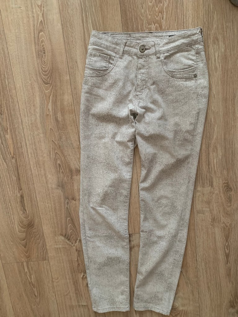 Dames "PARA MI" pantalon, Celine W:36 L:32 wit/beige print, Para Mi, Meerkleurig, Ophalen of Verzenden, Zo goed als nieuw