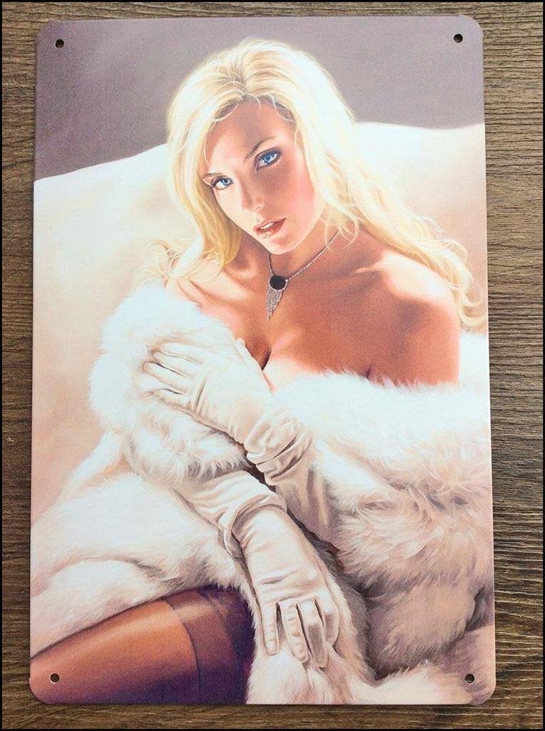 SEXY Pin Up Kunst Metalen Wandbord mancave erotiek bord, Verzenden, Overige typen