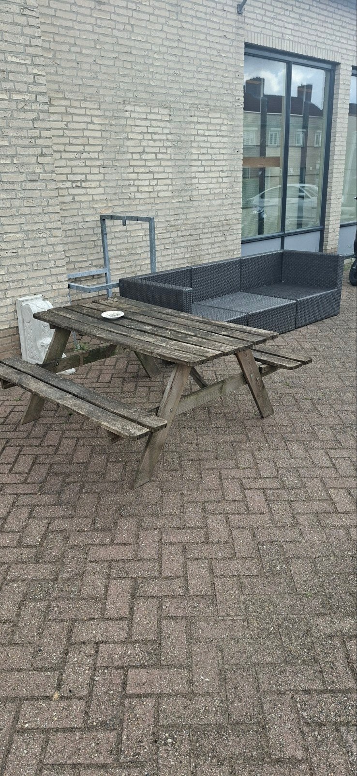 Sediamo Wicker Loungeset - Grijs, 4-zits, Ophalen, 4 zitplaatsen, Gebruikt, Loungeset