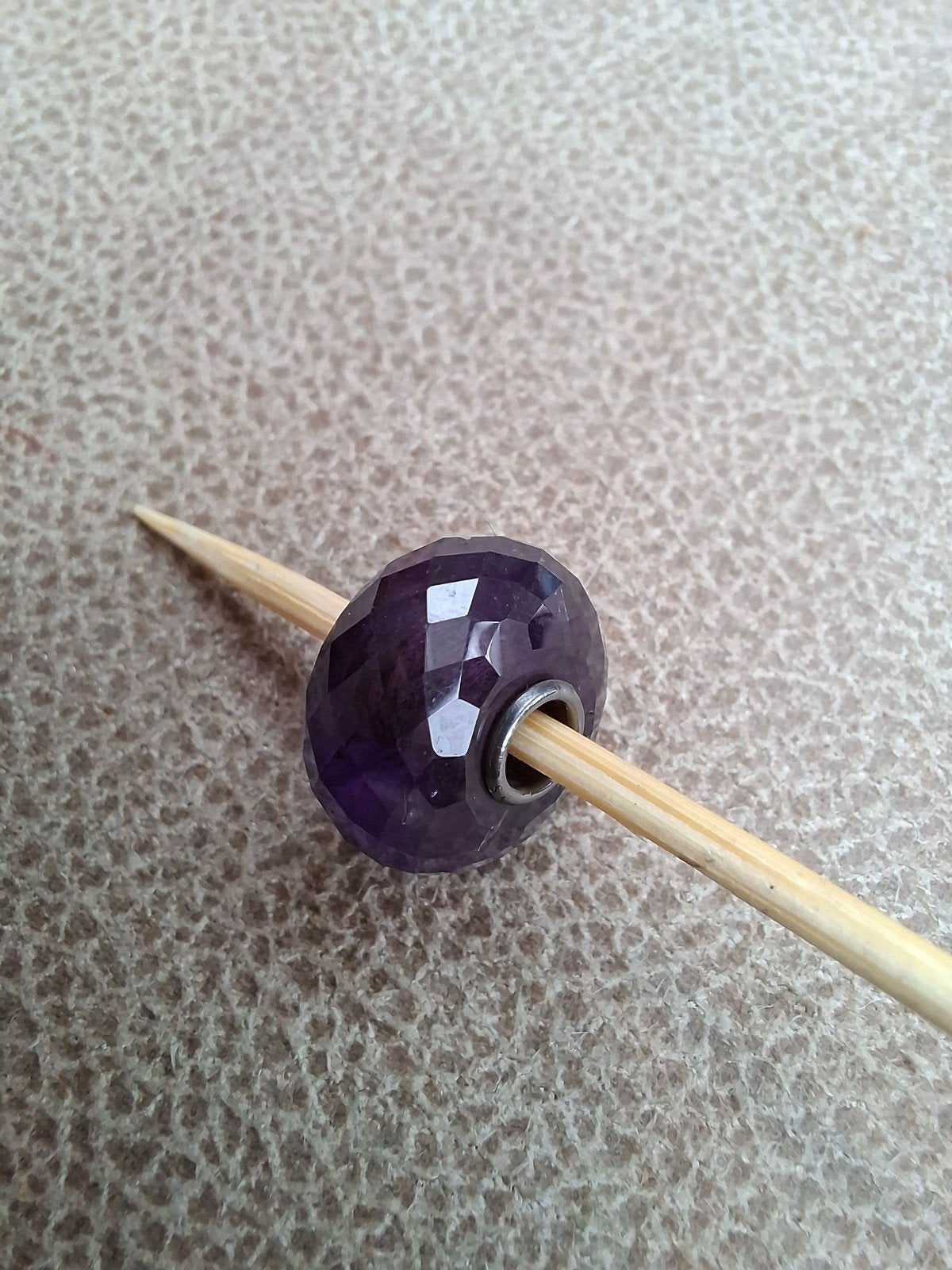 Trollbeads amethyst, Sieraden, Tassen en Uiterlijk, Zo goed als nieuw, Trollbeads, 1 bedel, Edelsteen