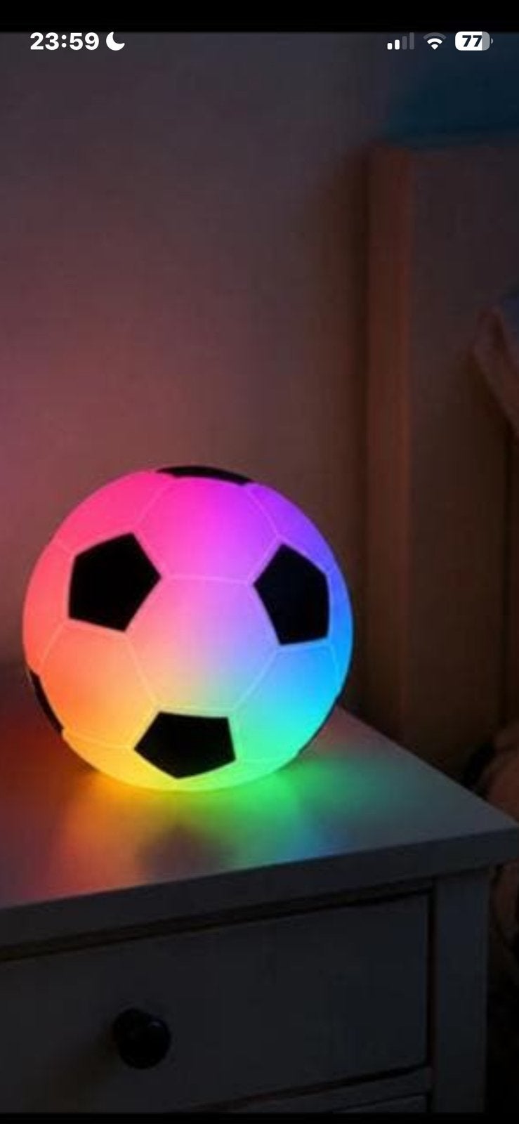 Superleuk Voetballampje met verschillende kleuren!, Overige materialen, Minder dan 45 cm, Verzenden, Nieuw