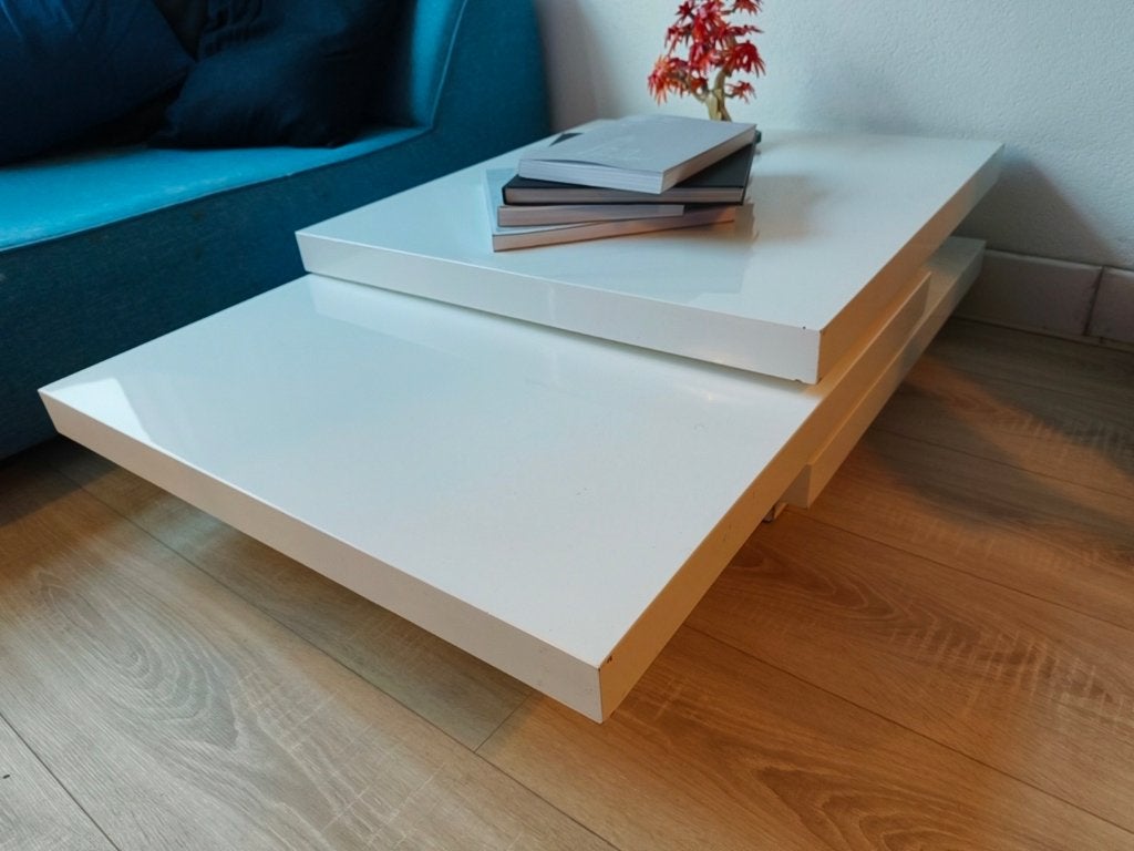 koffietafel 80x120 met draaibare delen (gratis op te halen), Ophalen, Gebruikt, Overige materialen, 100 tot 150 cm