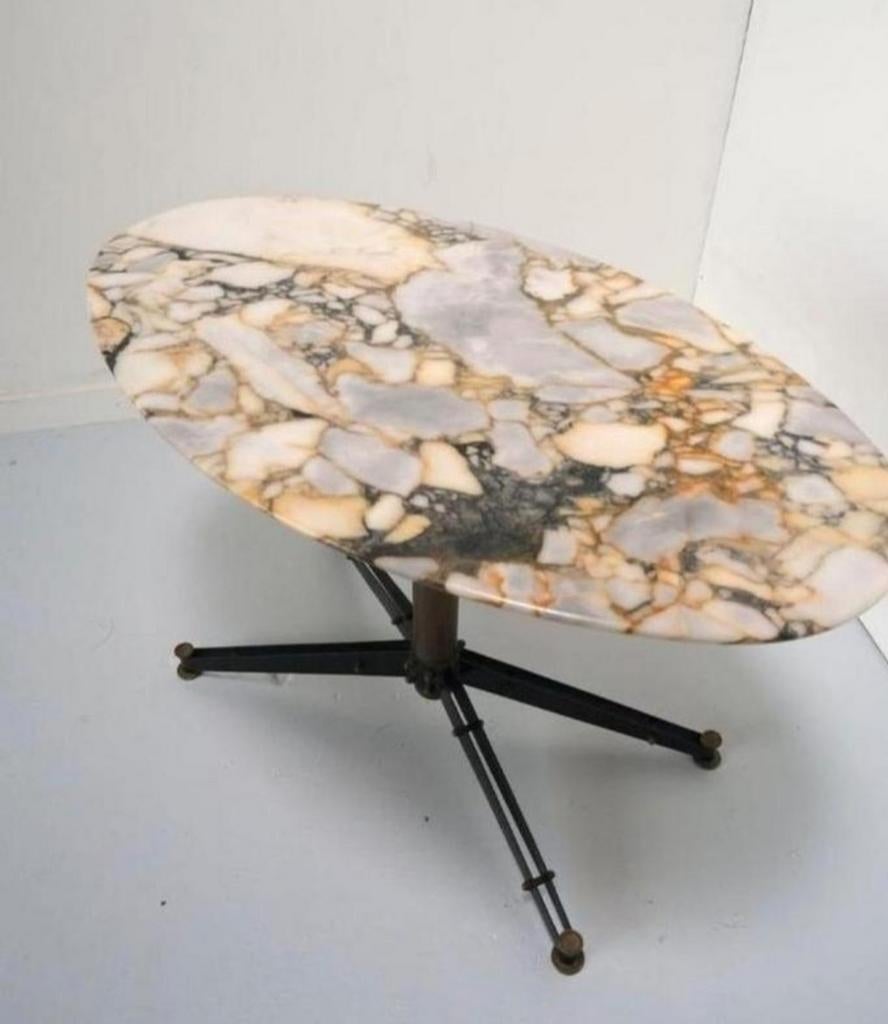 Prachtige Italiaanse marmeren salontafel, Ophalen, Overige materialen, Minder dan 50 cm, Gebruikt