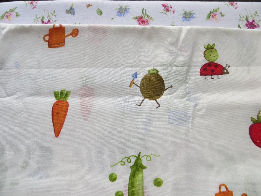 stof/patchwork/quilts/katoen/IKEA/wit/groente/kinderkamer, Hobby en Vrije tijd, Stoffen en Lappen, 120 cm of meer, Wit, Ophalen of Verzenden