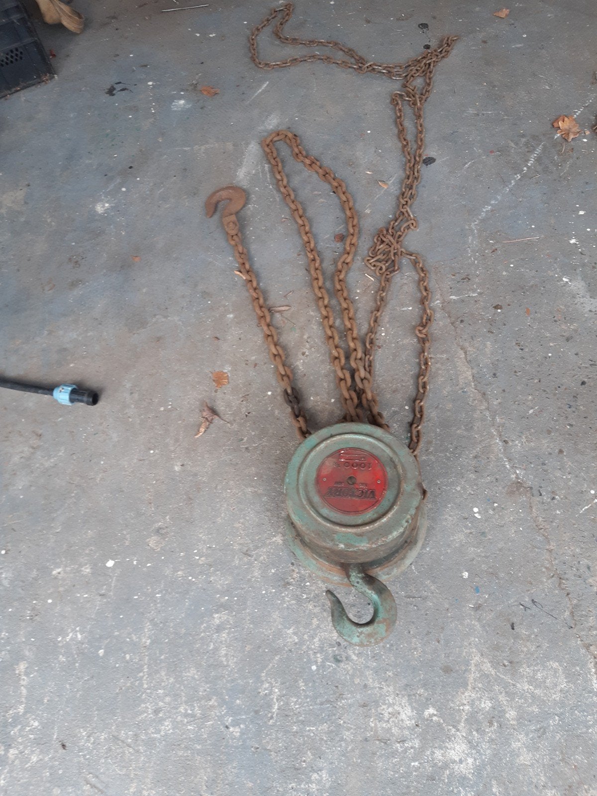 kettingtakel 1ton, Ophalen, Gebruikt, Handmatig