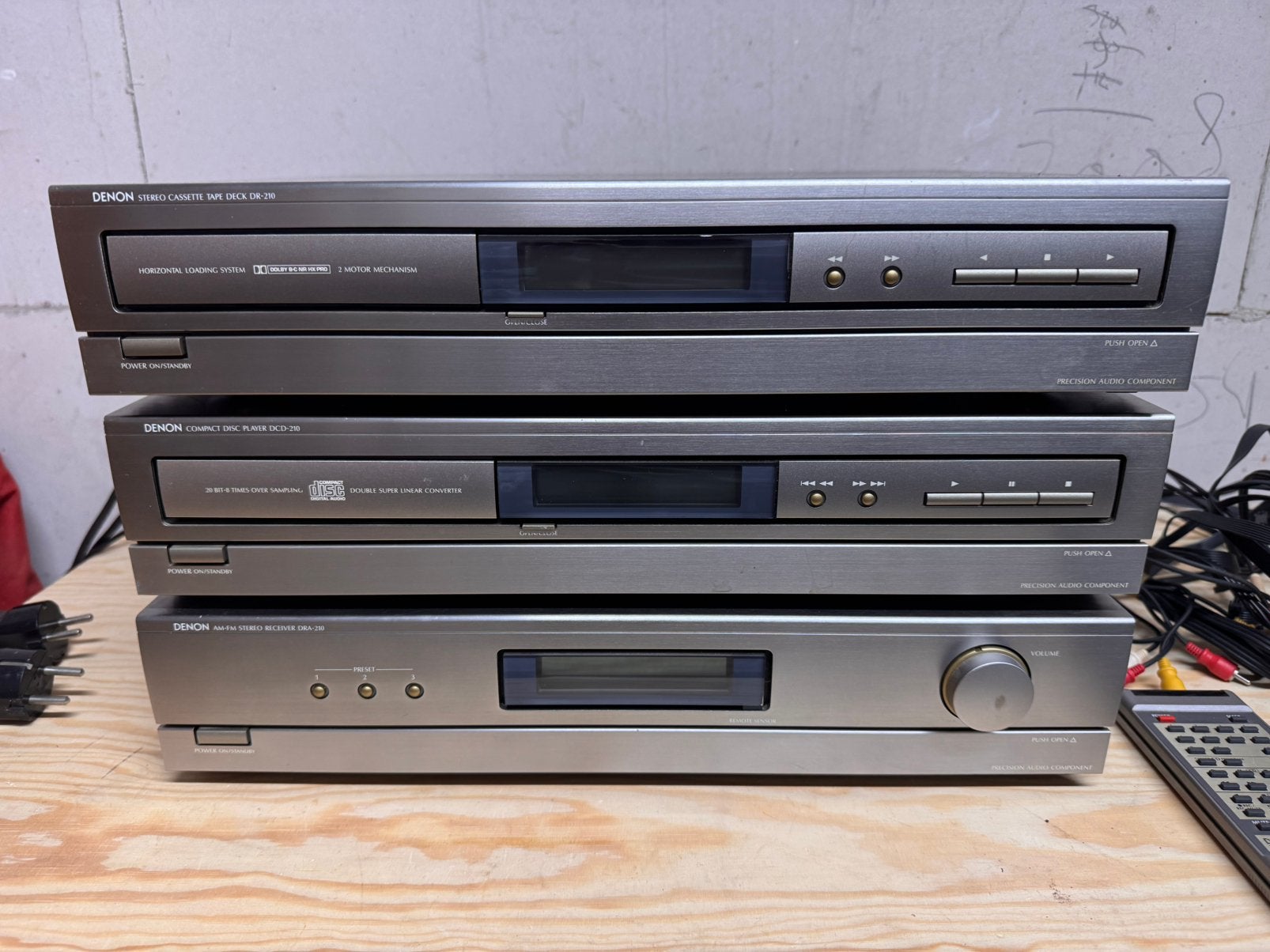 Denon HiFi Set + afstandsbediening en kabels, Ophalen of Verzenden, Zo goed als nieuw, Cassettedeck, Denon
