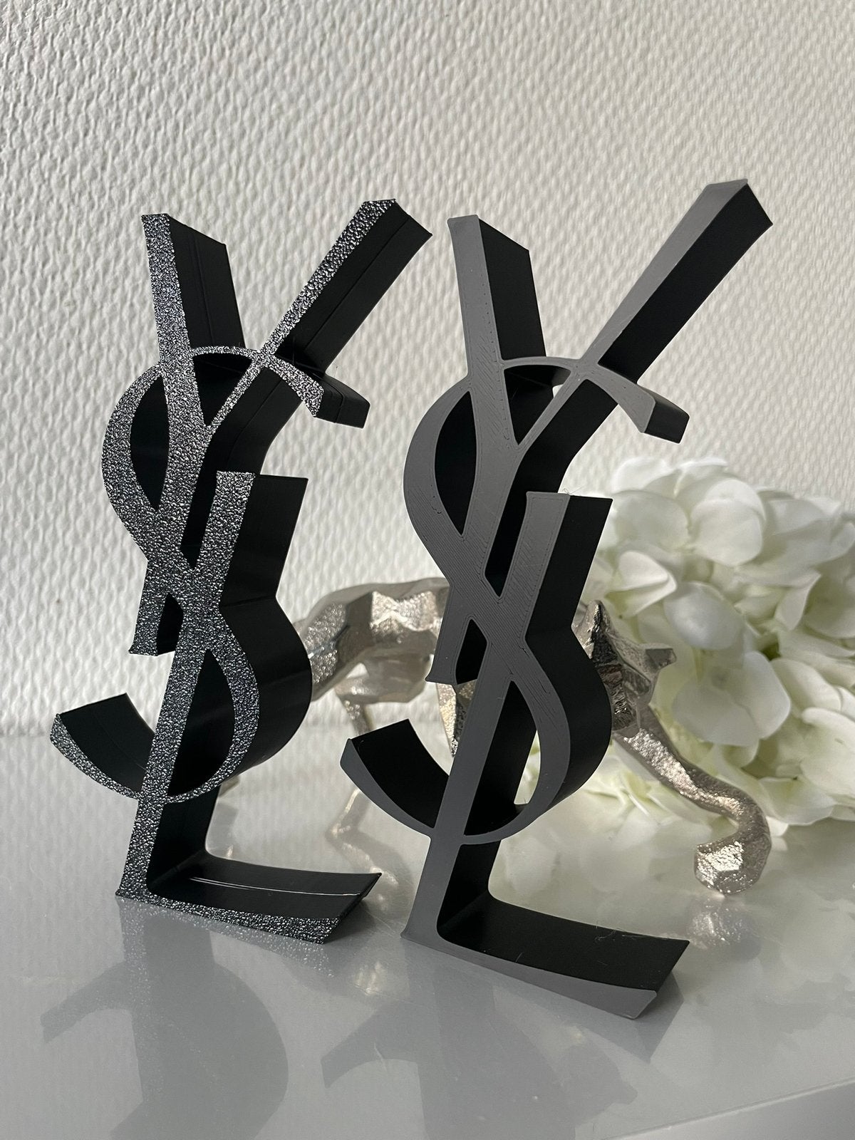 Glinsterende YSL centerpiece, Zwart, Verzenden, Beeld, Overige materialen