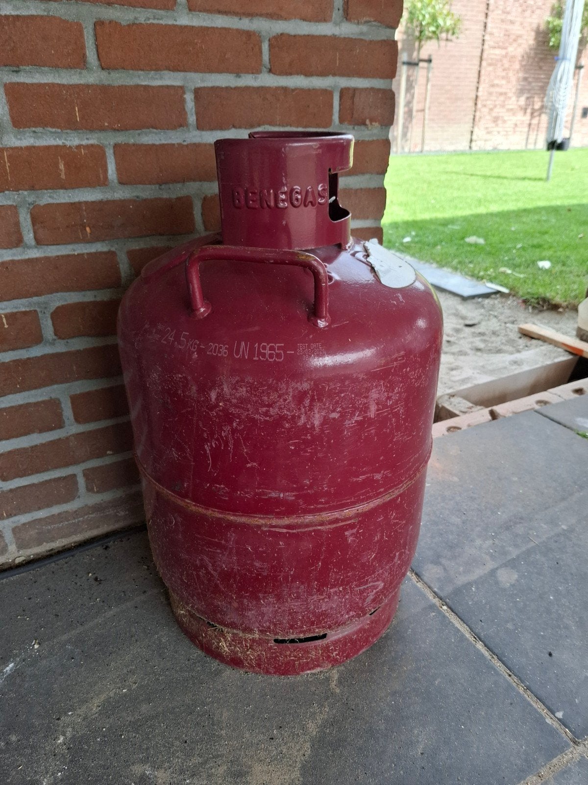 Benegas gasfles 24.5 KG - vol, Doe-het-zelf en Verbouw, Ophalen, Gebruikt