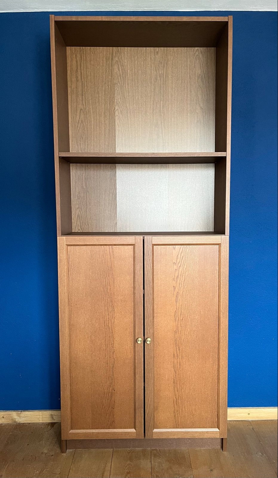 IKEA Billy Boekenkast - Bruin/Walnootpatroon met Deuren, Ophalen, 200 cm of meer, 50 tot 100 cm, Zo goed als nieuw
