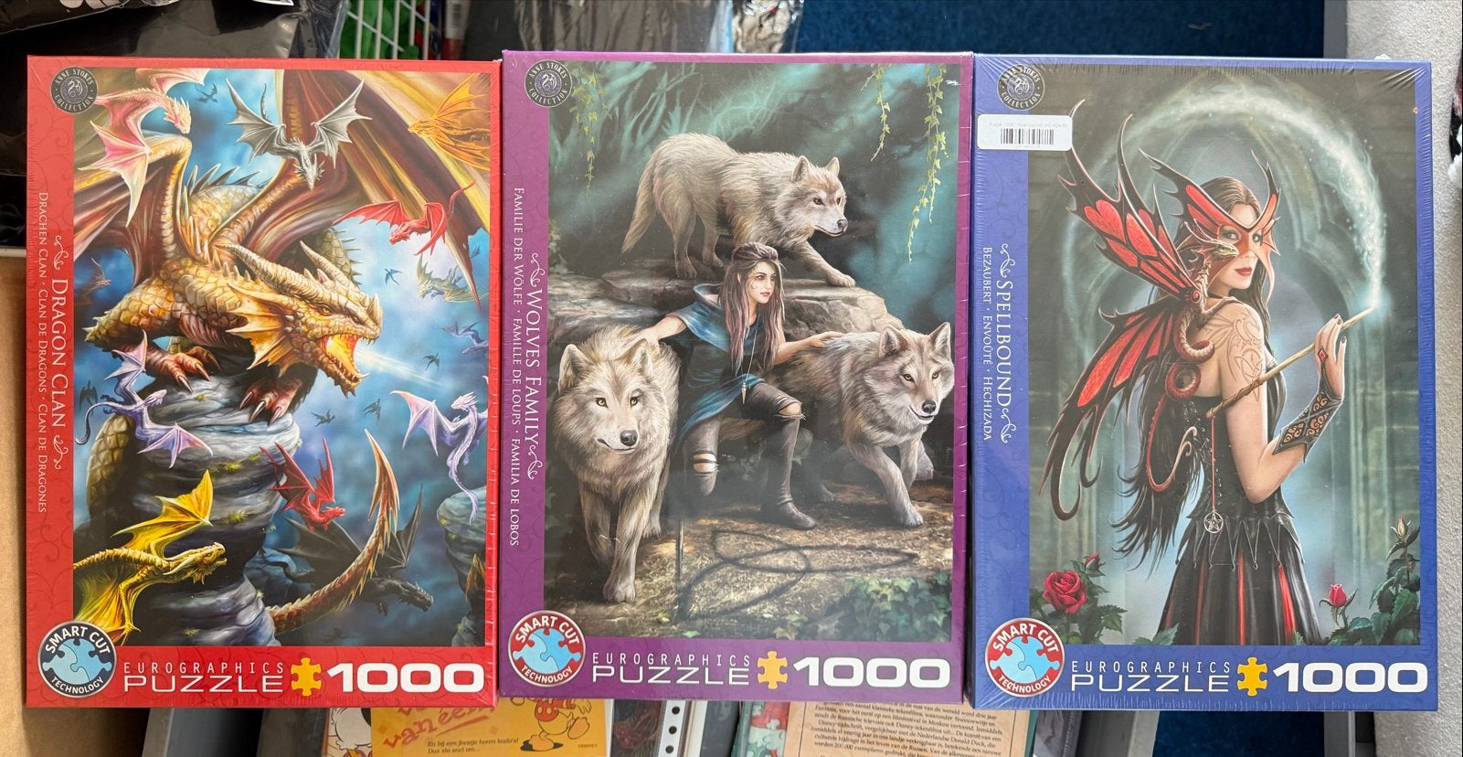 Anne Stokes Puzzels - 3 Nieuwe 1000 Stukjes Fantasy Puzzels, Ophalen of Verzenden, 500 t/m 1500 stukjes, Nieuw, Legpuzzel