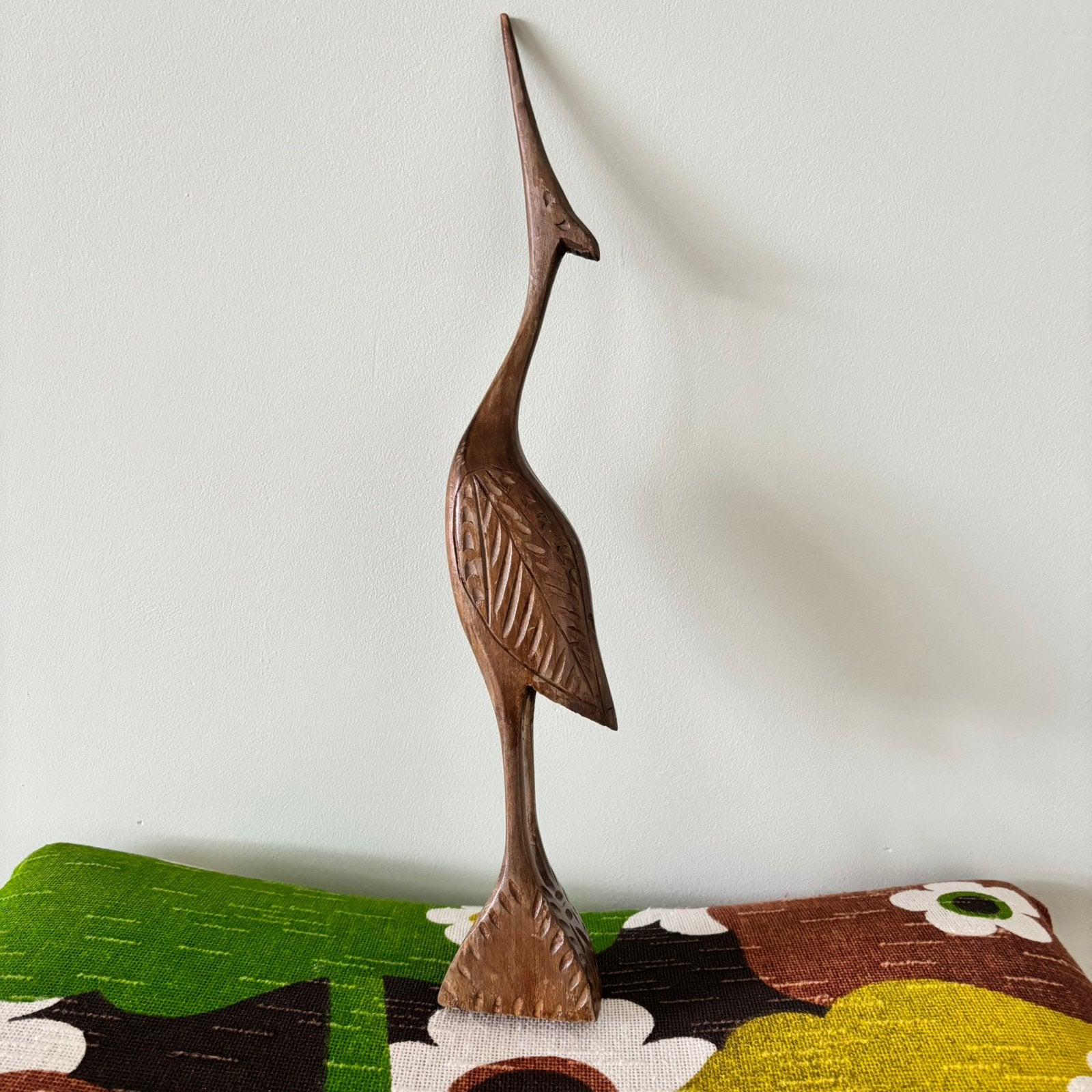 Vintage houten vogel, houtsnijwerk, Verzamelen, Verzenden, Huis en Inrichting
