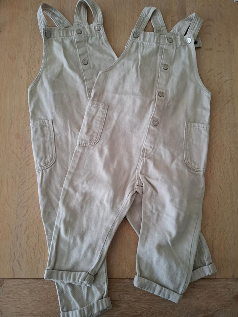 2x tuinbroek in beige zomerstof. Mt 92. Zie info..., Kinderen en Baby's, Kinderkleding | Maat 92, Ophalen of Verzenden, Jongen of Meisje
