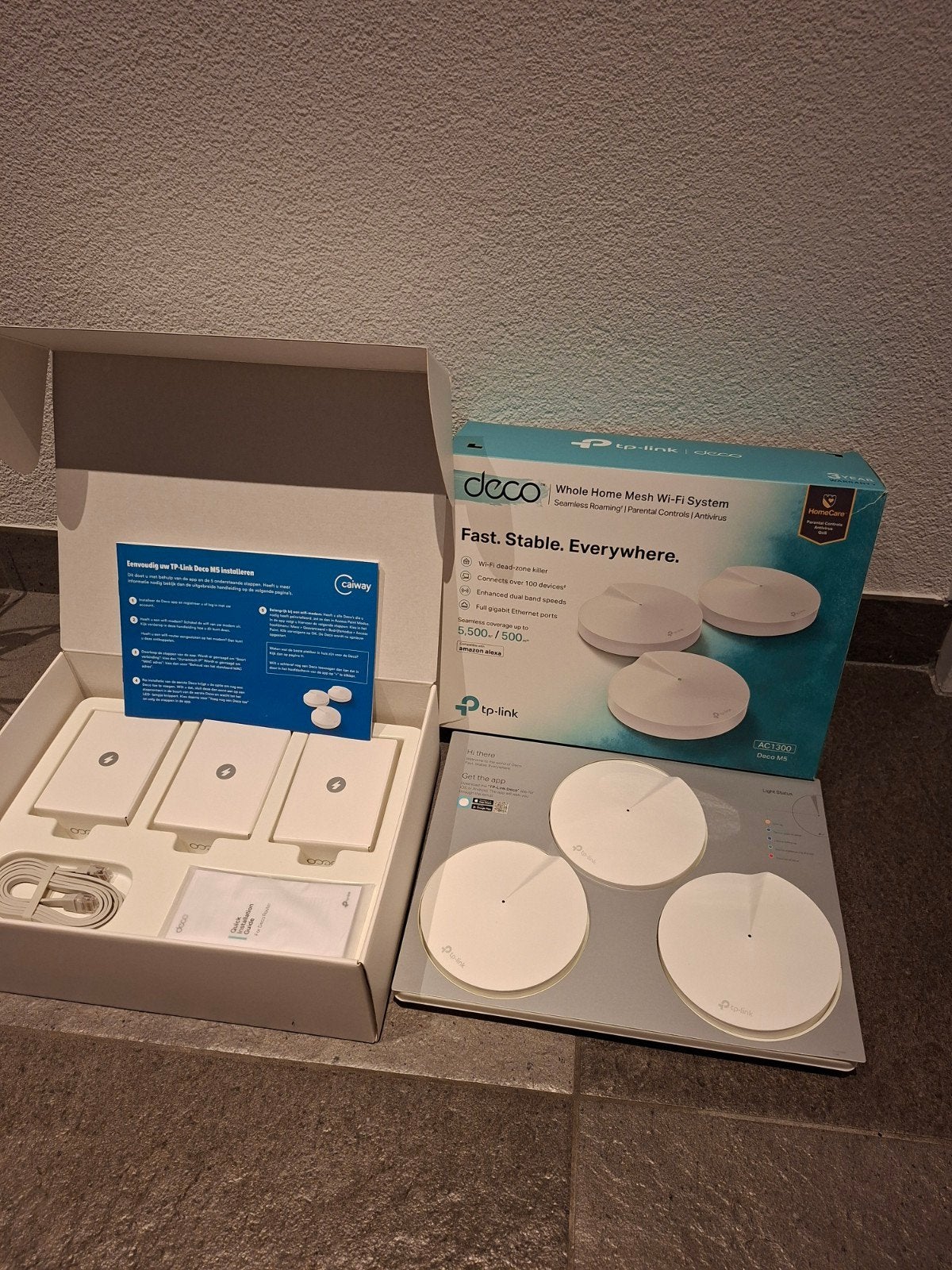 NIEUW TP-Link Deco M5 AC1300 Wi-Fi  (3-pack), Ophalen, Nieuw, Router, TP-Link